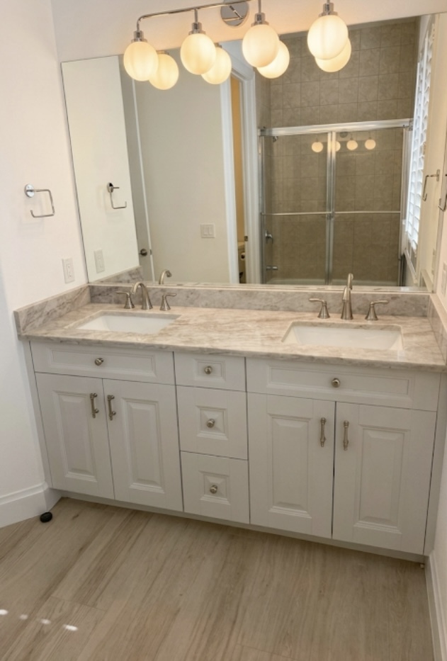 Modern bathroom stone surfaces